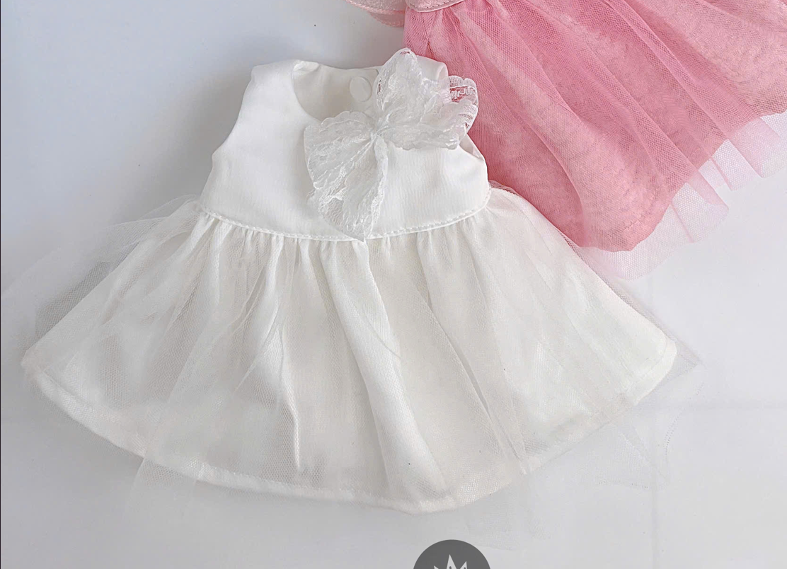 Handmade White Satin & Tulle Bridal Dress for Jellicat Bunny, Bridesmaid & Collector Gift