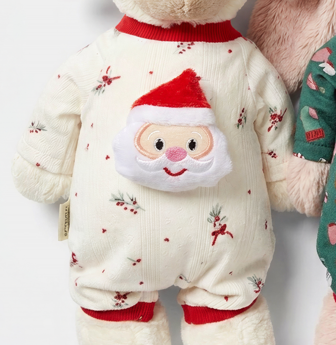 Vintage Christmas outfits for Jellicat bunnies, special handmade gifts.