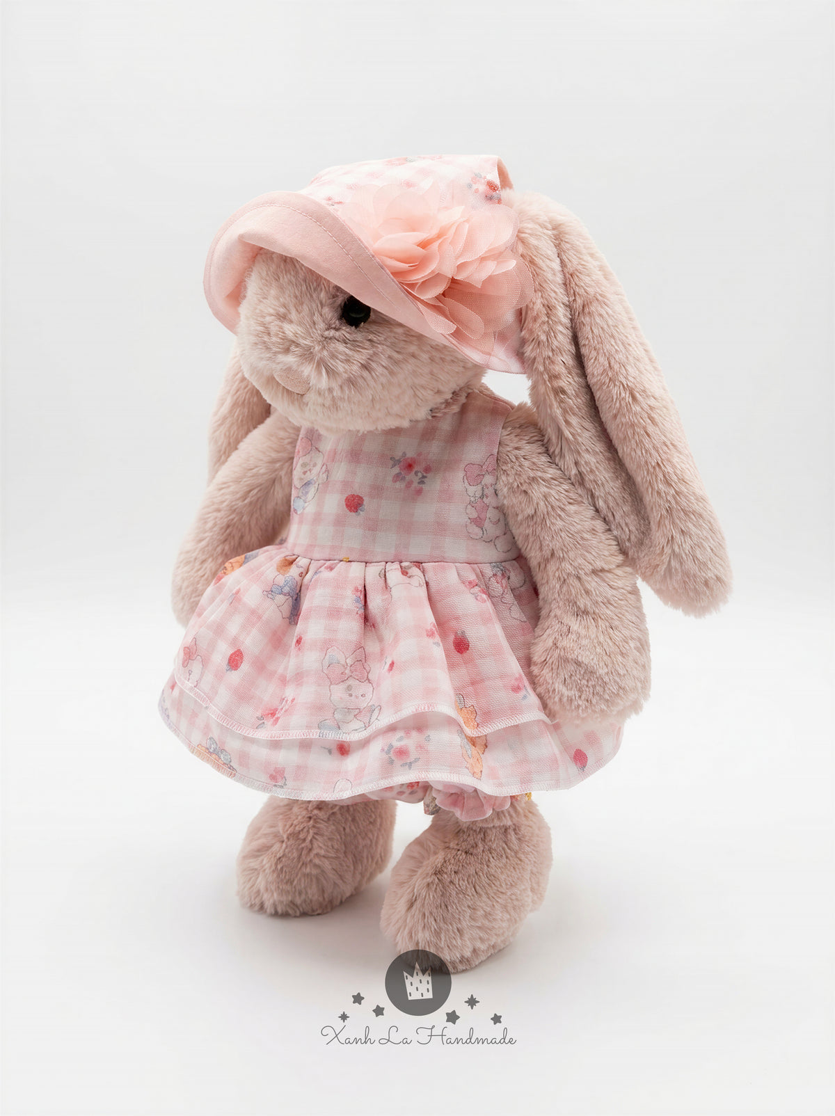 SUPER CUTE Handmade Romper & Ruffled Sun Bonnet Set for Jell cat Bear