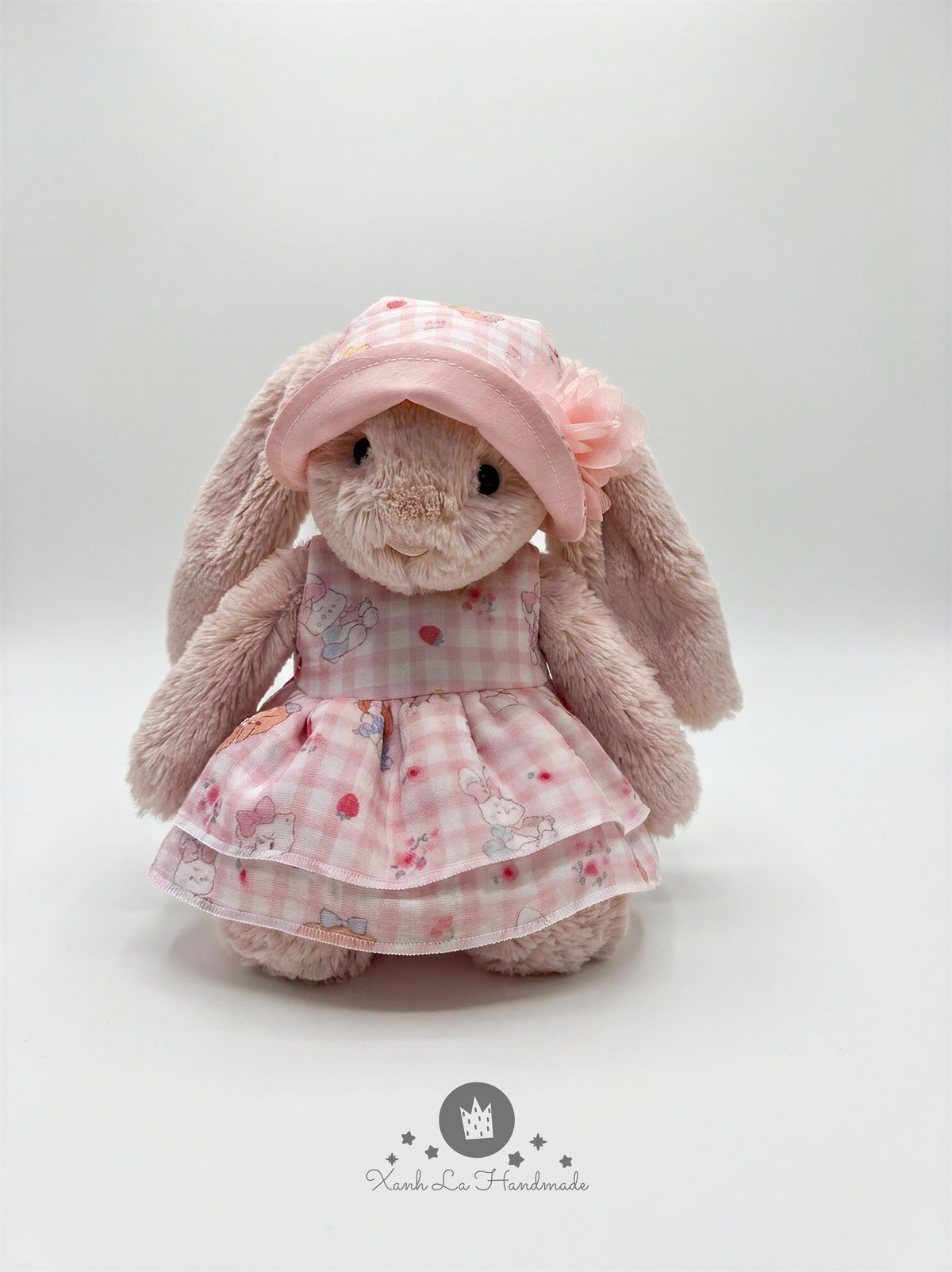 SUPER CUTE Handmade Romper & Ruffled Sun Bonnet Set for Jell cat Bear