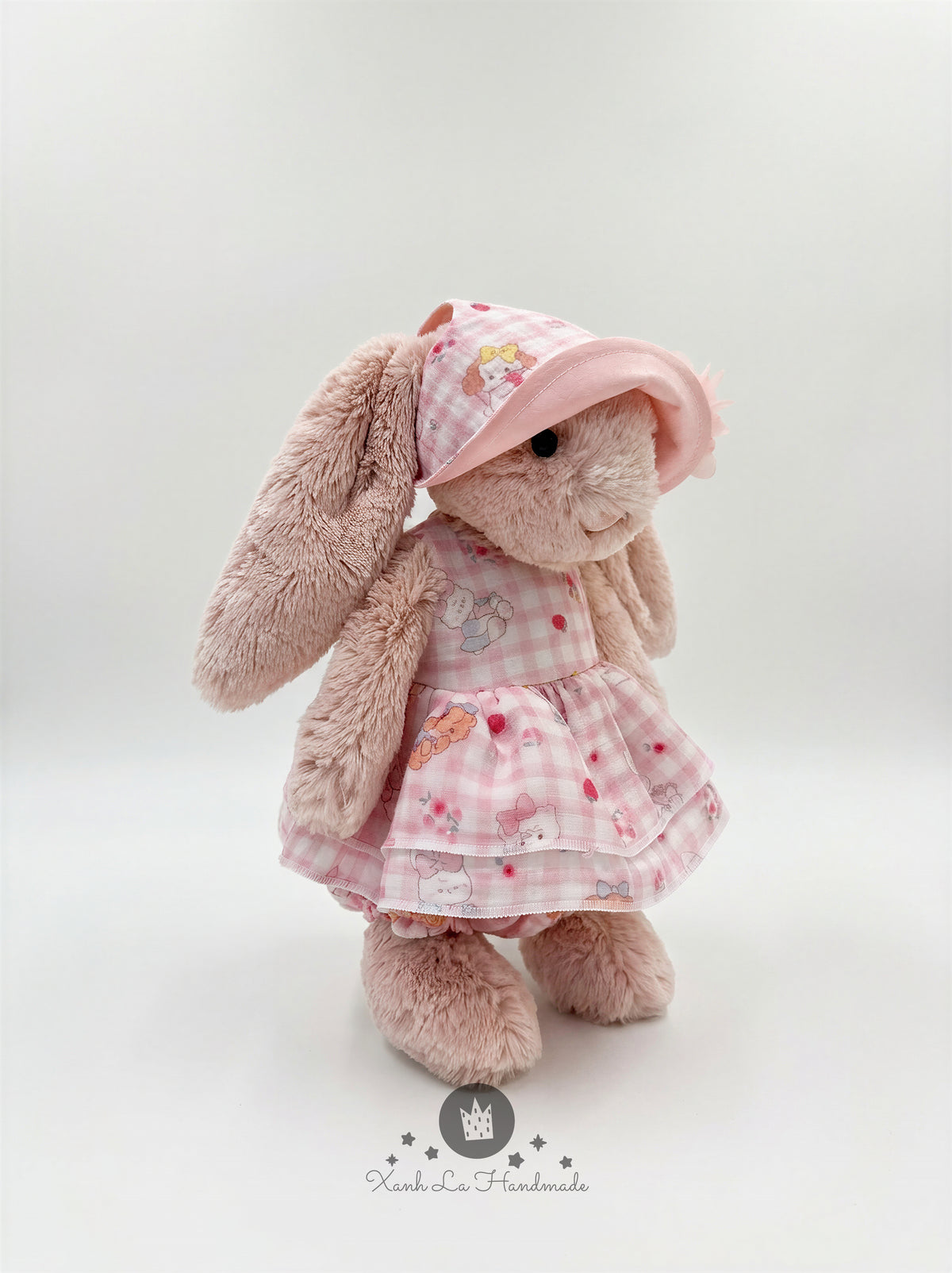 SUPER CUTE Handmade Romper & Ruffled Sun Bonnet Set for Jell cat Bear