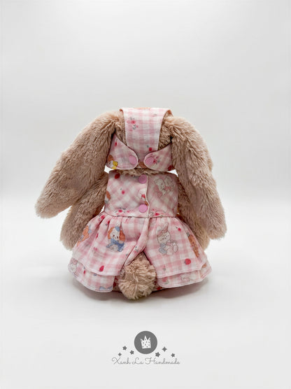 SUPER CUTE Handmade Romper & Ruffled Sun Bonnet Set for Jell cat Bear