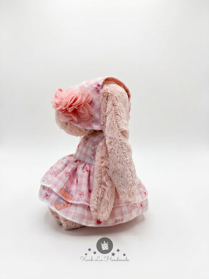 SUPER CUTE Handmade Romper & Ruffled Sun Bonnet Set for Jell cat Bear