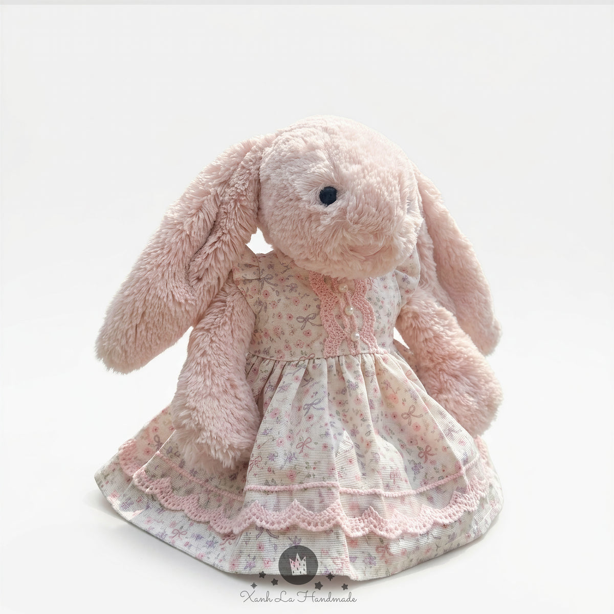 Handmade Lace Bodice Dress for Jellicat  Bunny, Gift for Grandkids & Collectors