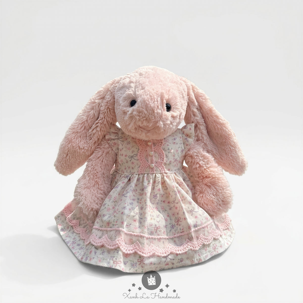 Handmade Lace Bodice Dress for Jellicat  Bunny, Gift for Grandkids & Collectors