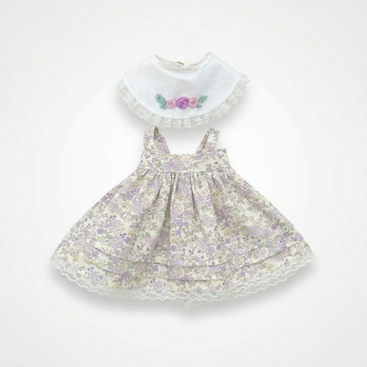 SUPER CUTE Hand-Embroidered Round Neck Dress for Jellicat Bunny