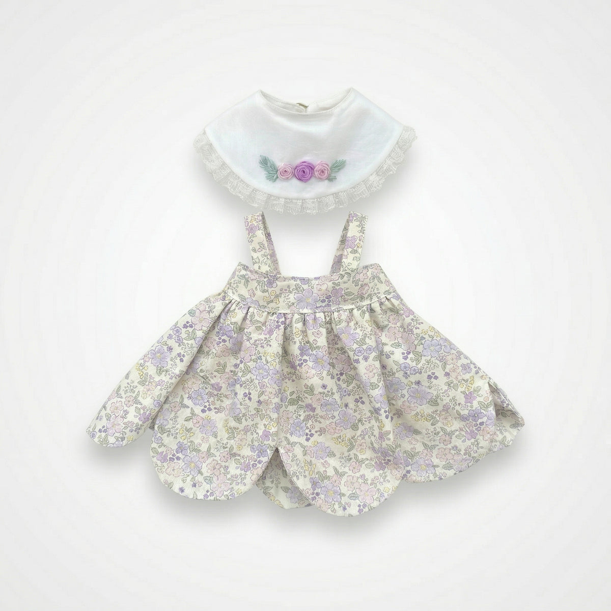 SUPER CUTE Hand-Embroidered Round Neck Dress for Jellicat Bunny
