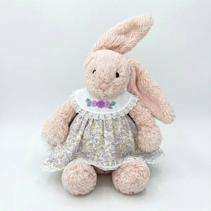 SUPER CUTE Hand-Embroidered Round Neck Dress for Jellicat Bunny