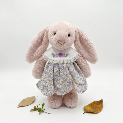 SUPER CUTE Hand-Embroidered Round Neck Dress for Jellicat Bunny
