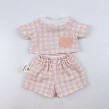 Handmade Gingham Pajama Set for Jellicat Bunny