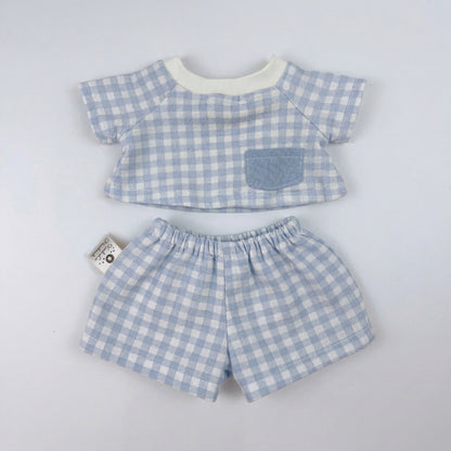 Handmade Gingham Pajama Set for Jellicat Bunny