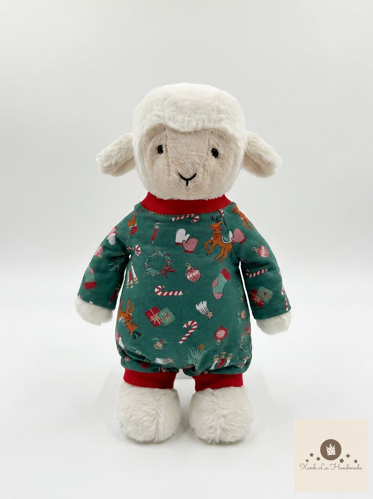 Vintage Christmas outfits for Jellicat bunnies, special handmade gifts.