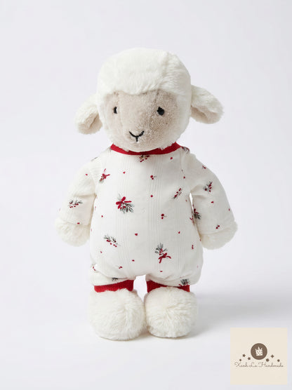Vintage Christmas outfits for Jellicat bunnies, special handmade gifts.