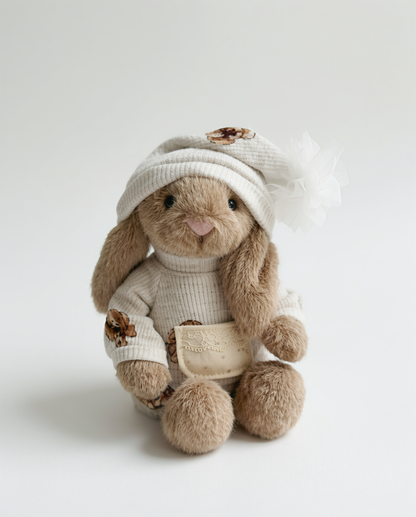 Super cozy & impossibly cute Snap-Back Romper with a wool hat for Plush Bunnies