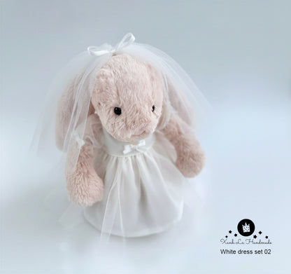 Bride & Groom Wedding Set for Jellycat - handmade costume, photo 5