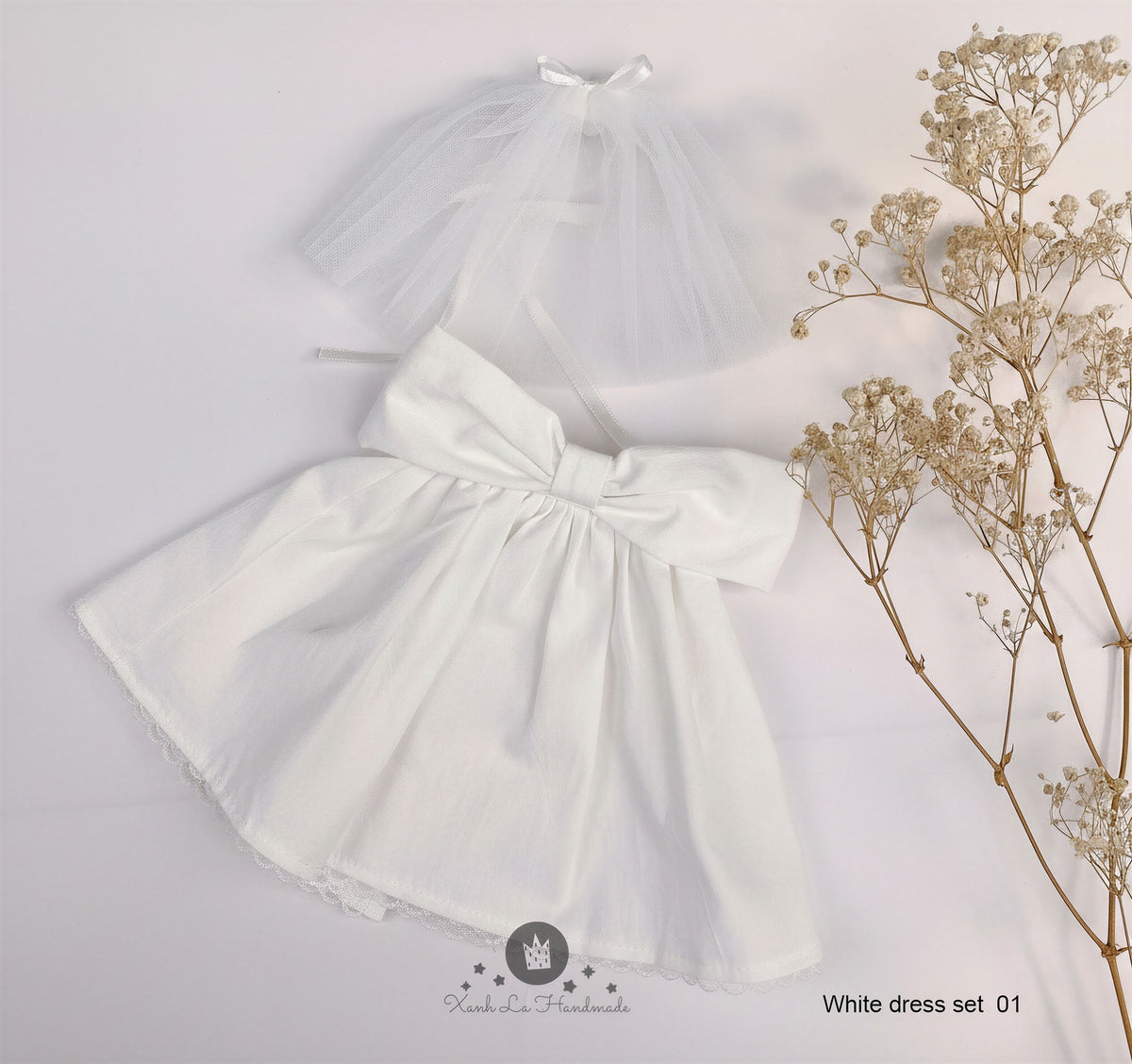 Bride & Groom Wedding Set for Jellycat - handmade costume, photo 9