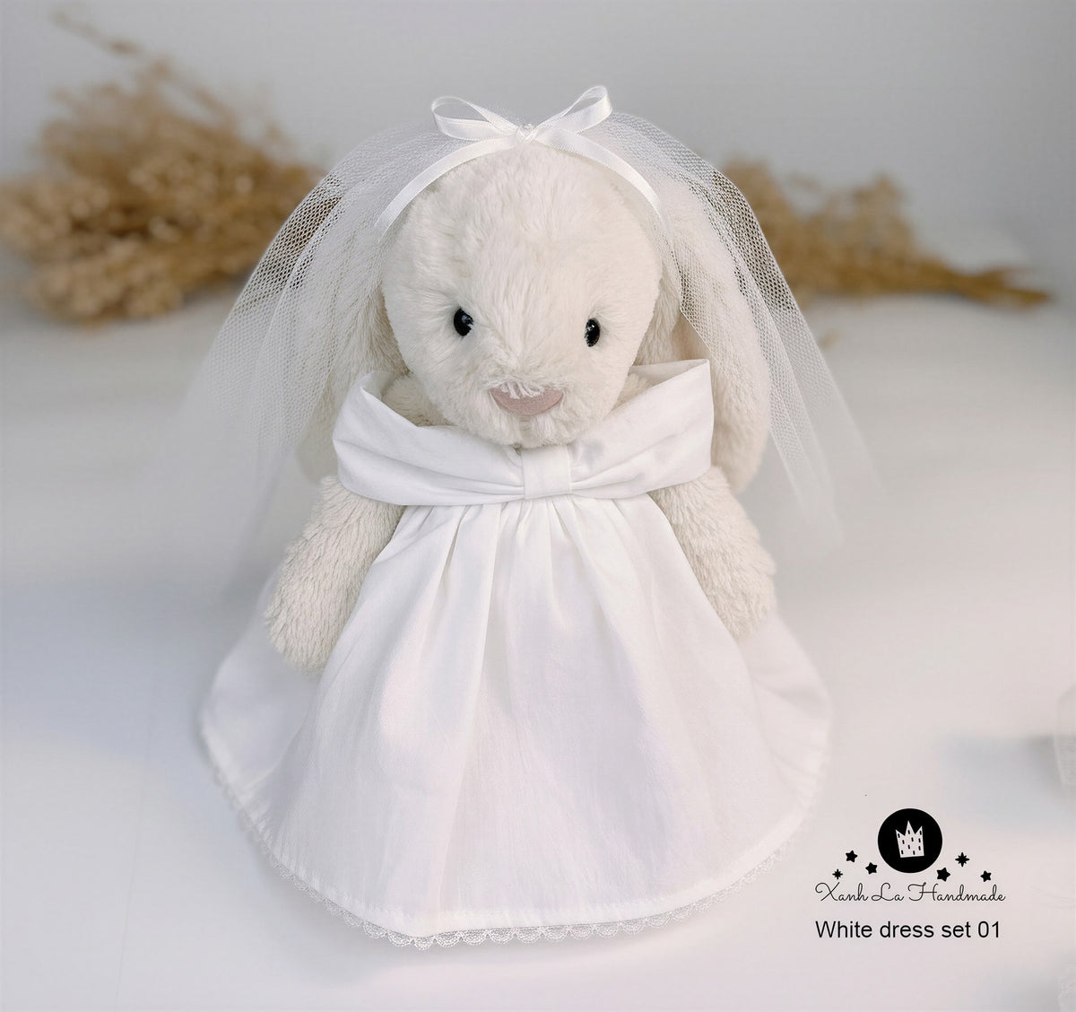Bride & Groom Wedding Set for Jellycat - handmade costume, photo 14