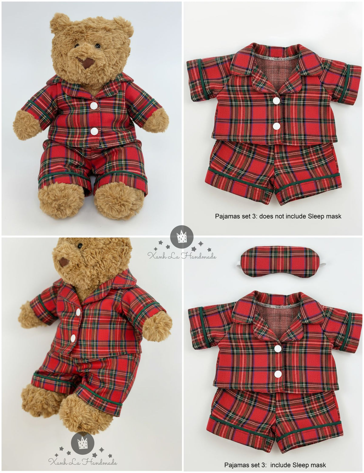 Cozy Bear Pajamas Set for Jellycat - handmade pajamas, photo 15