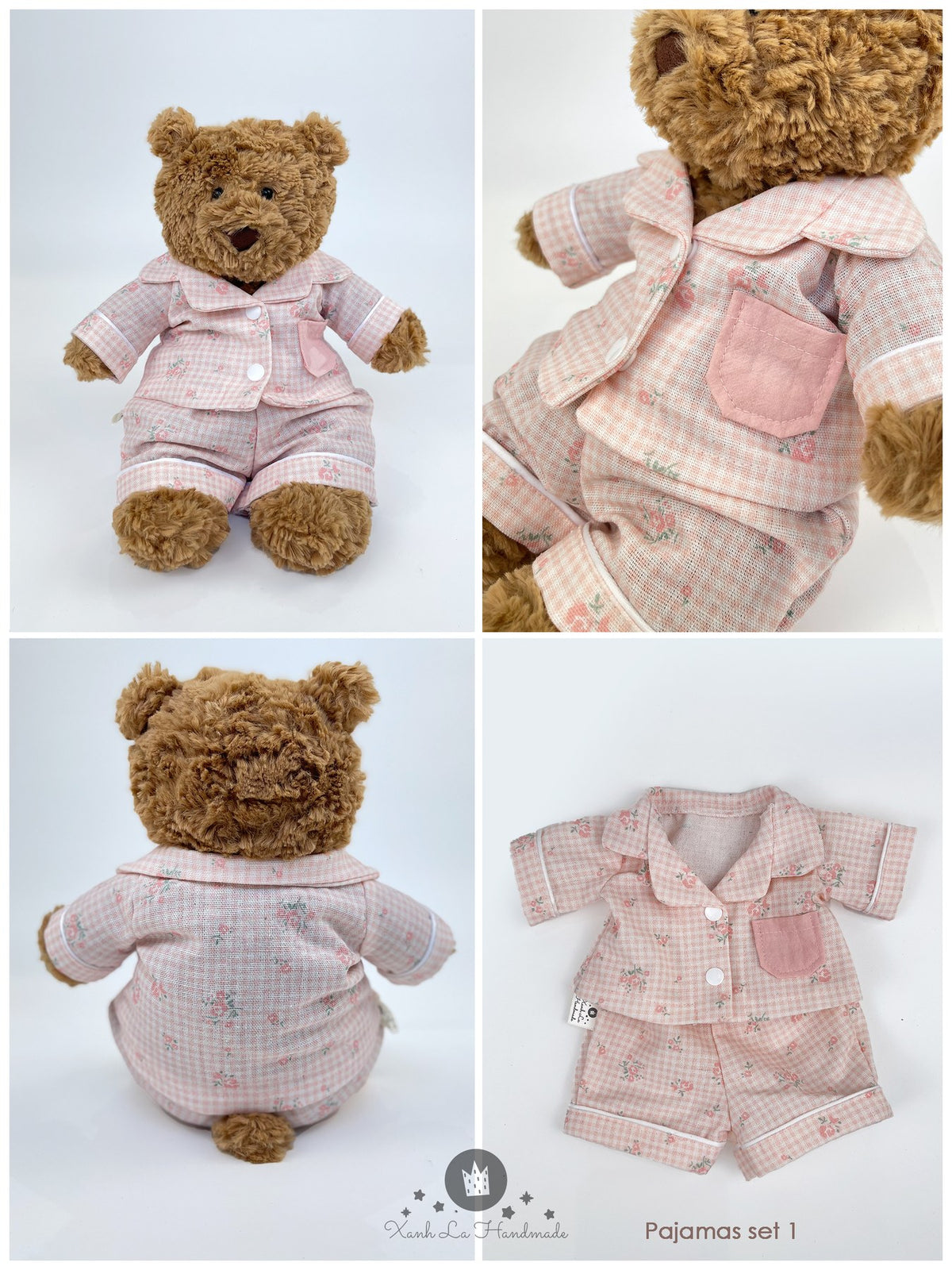 Cozy Bear Pajamas Set for Jellycat - handmade pajamas, photo 20