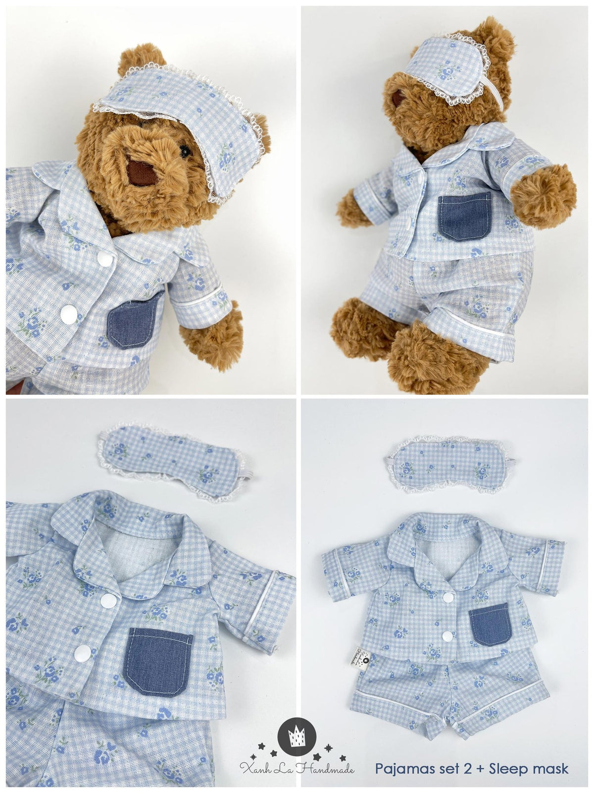 Cozy Bear Pajamas Set for Jellycat - handmade pajamas, photo 21