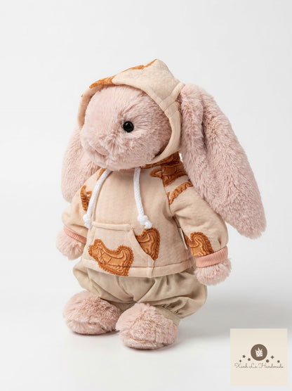 SUPER UNIQUE Hoodie with Ear Holes & Pants Set for Jellicat Bunny