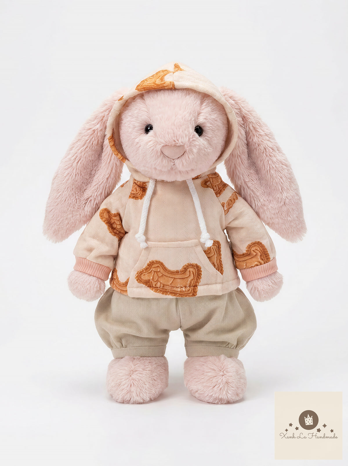 SUPER UNIQUE Hoodie with Ear Holes & Pants Set for Jellicat Bunny