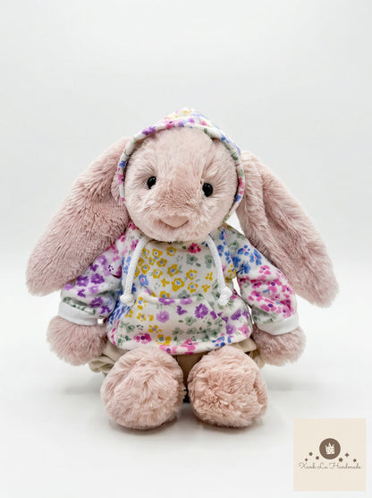 SUPER UNIQUE Hoodie with Ear Holes & Pants Set for Jellicat Bunny