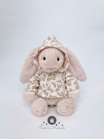 SUPER UNIQUE Hoodie with Ear Holes & Pants Set for Jellicat Bunny