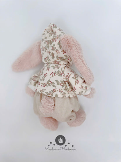 SUPER UNIQUE Hoodie with Ear Holes & Pants Set for Jellicat Bunny
