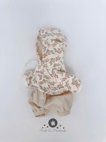 SUPER UNIQUE Hoodie with Ear Holes & Pants Set for Jellicat Bunny