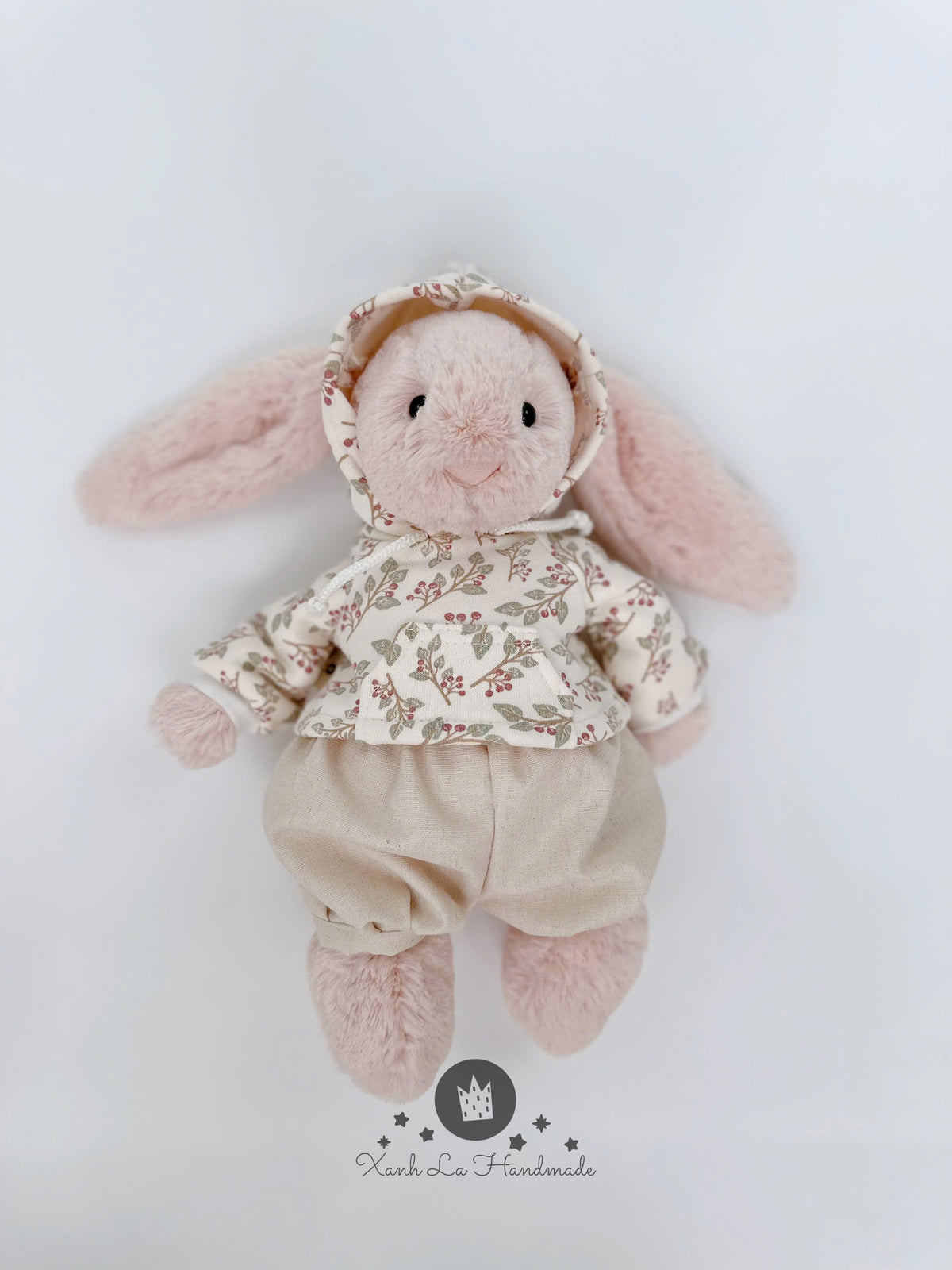 SUPER UNIQUE Hoodie with Ear Holes & Pants Set for Jellicat Bunny