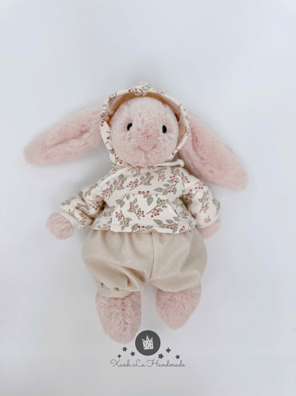 SUPER UNIQUE Hoodie with Ear Holes & Pants Set for Jellicat Bunny
