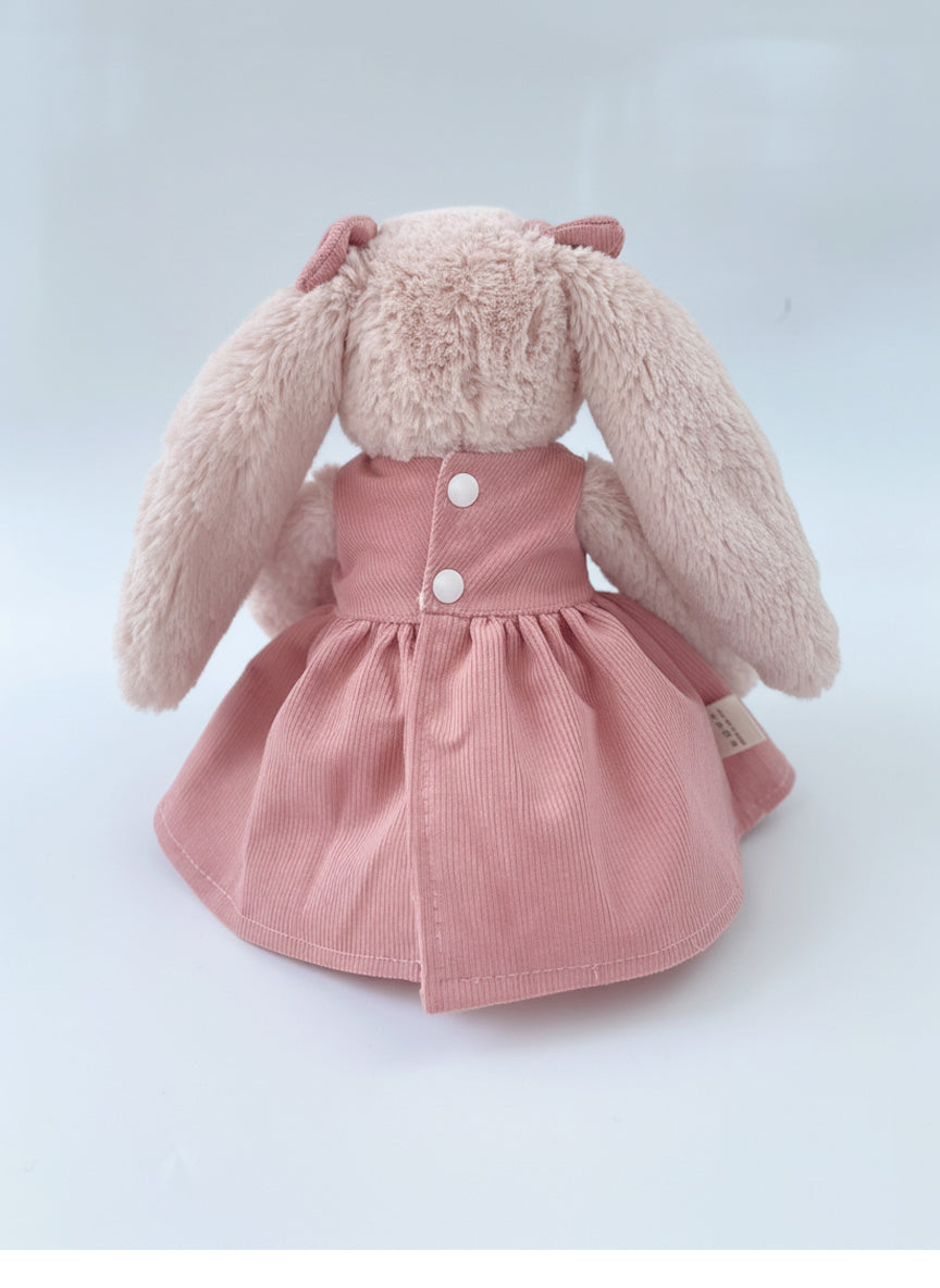 Handmade Sleeveless Dress & Matching Hair Bow Set for Jellicat Bunny