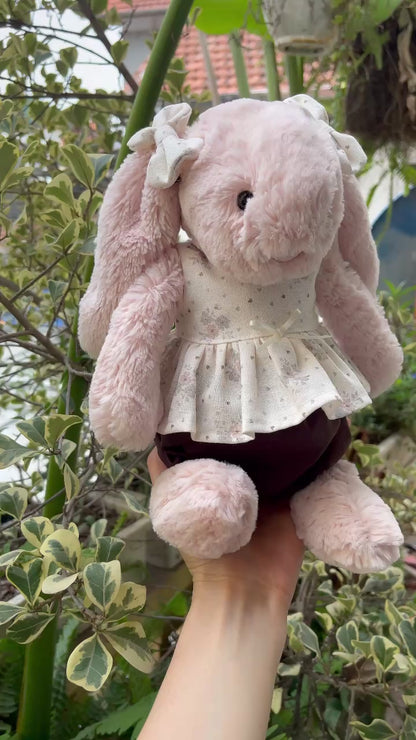 Vintage Floral Peplum Babydoll Top, Bloomer Shorts & Matching Ear Bow