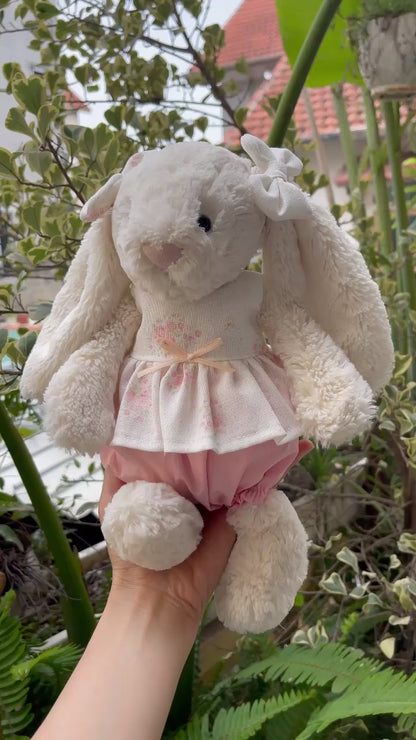Vintage Floral Peplum Babydoll Top, Bloomer Shorts & Matching Ear Bow