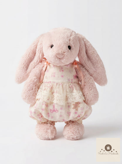 Pastel Ribbon Strap Bubble Sunsuit for Jellicat Plush Lamb/Bunny