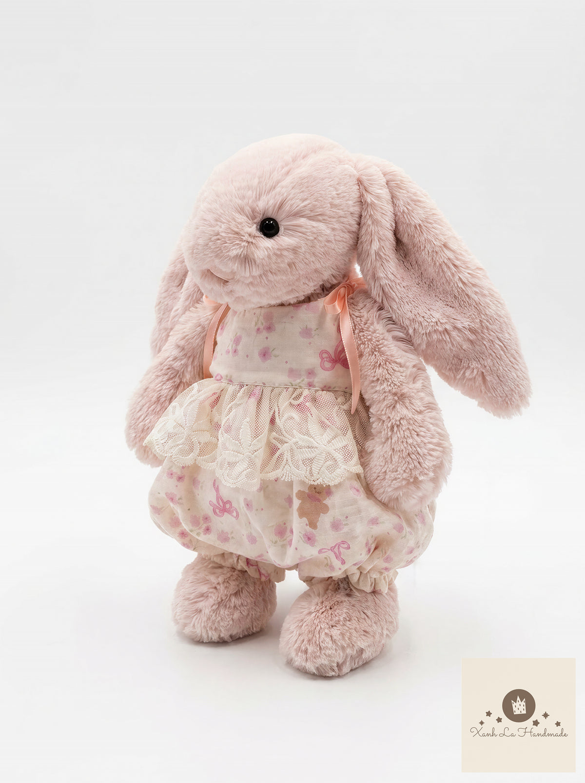 Pastel Ribbon Strap Bubble Sunsuit for Jellicat Plush Lamb/Bunny