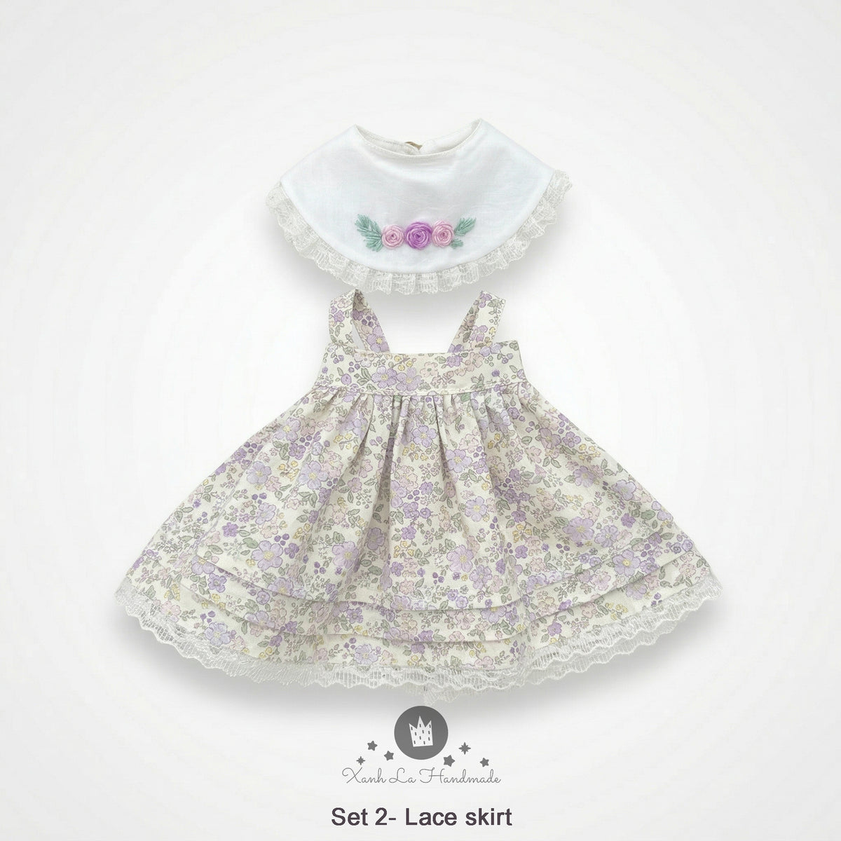 SUPER CUTE Hand-Embroidered Round Neck Dress for Jellicat Bunny