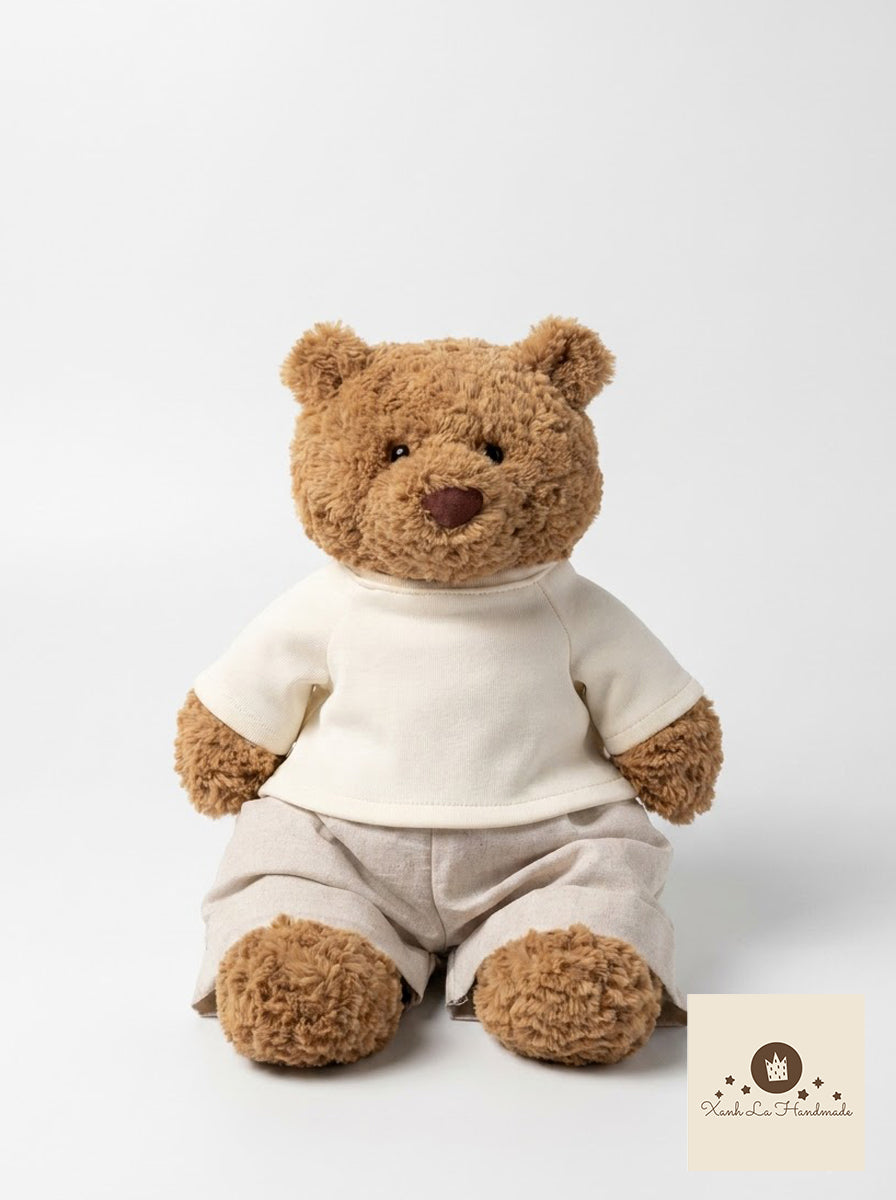 Personalized Embroidered Pullover Shirt / 2-Piece Set for Jellicat Bear & Bunny