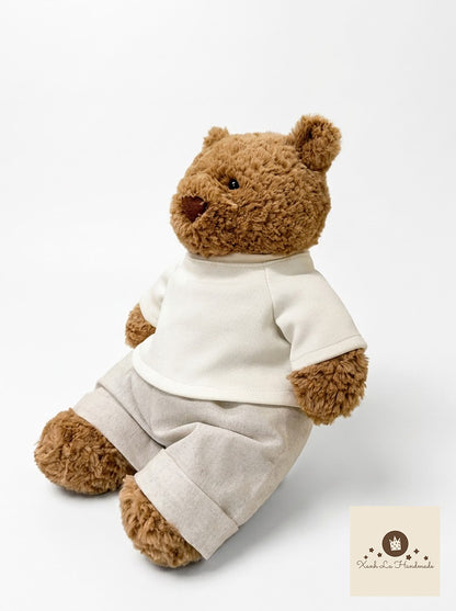 Personalized Embroidered Pullover Shirt / 2-Piece Set for Jellicat Bear & Bunny