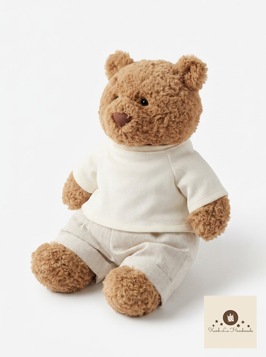 Personalized Embroidered Pullover Shirt / 2-Piece Set for Jellicat Bear & Bunny