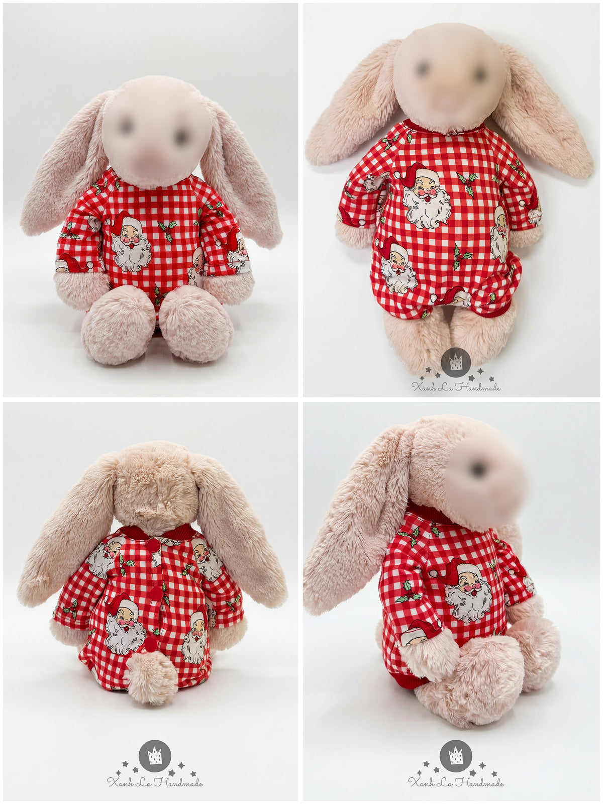 Easy-Snap Back Bodysuit for bunnies, Outfits for plush rabbits, a special gift for plush rabbit enthusiasts.